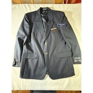 Vintage 90’s NWT Hardy Amies 44L Sports Coat Navy Blue Nautical Buttons